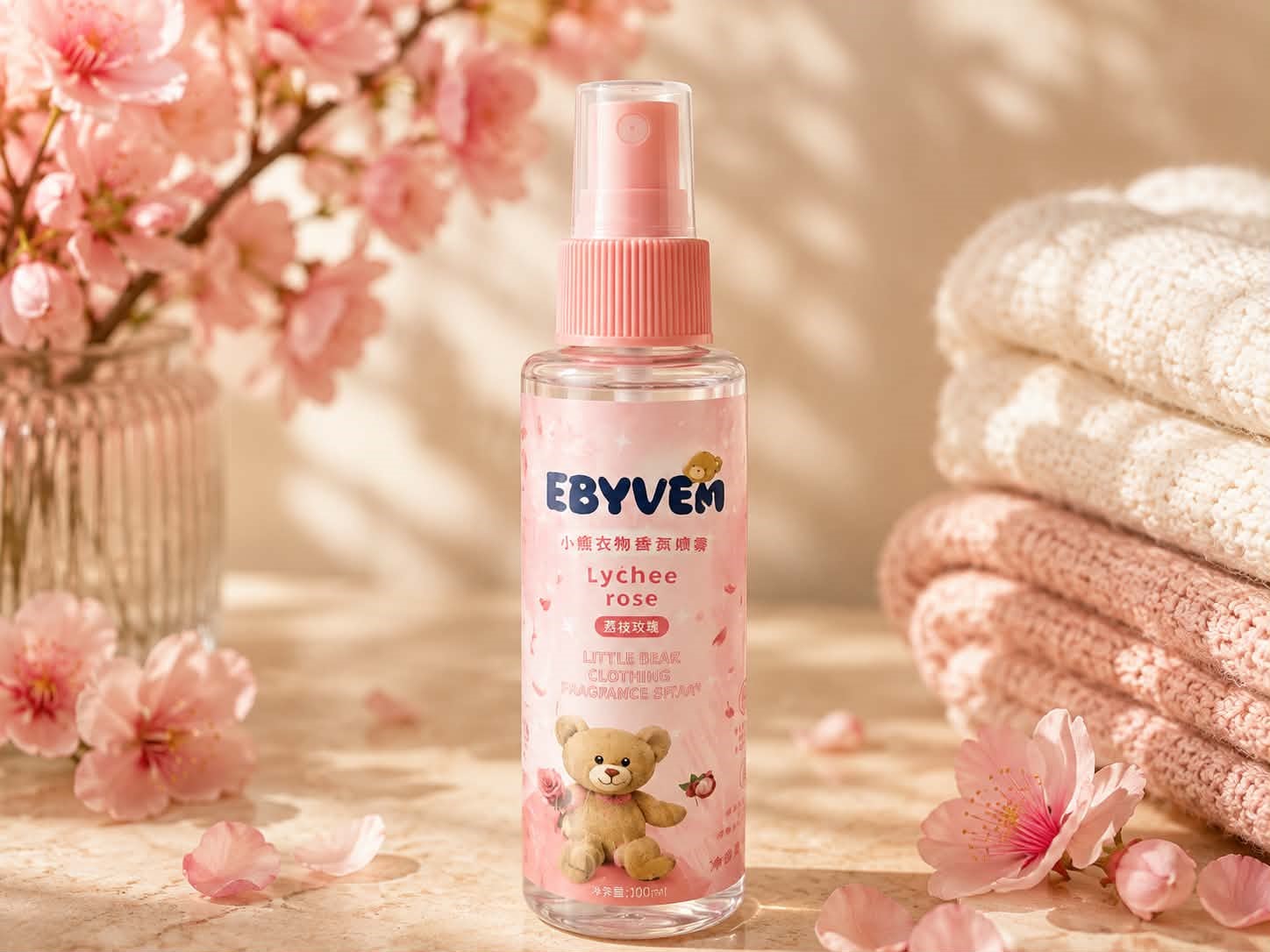 Parfum de linge lychee rose